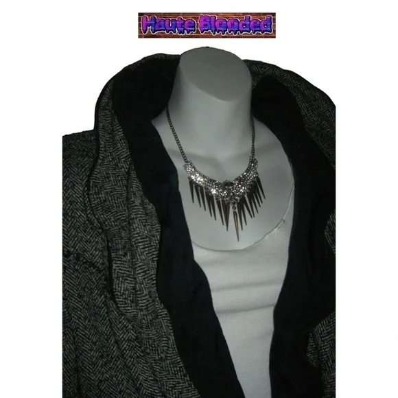 y2k Design Today's Tweed Fray Vintage Suit Punk Dark Academia Steampunk 90s Wool - Picture 7 of 16